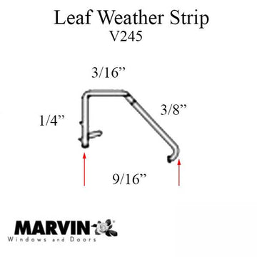 Marvin Single & E-Z Tilt Double Hung, Tilt Pac Weatherstrip V245 - White